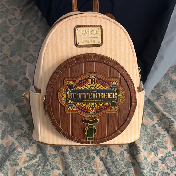 Loungefly Cream and Brown Fantasy Door Backpack - Picture 1 of 4